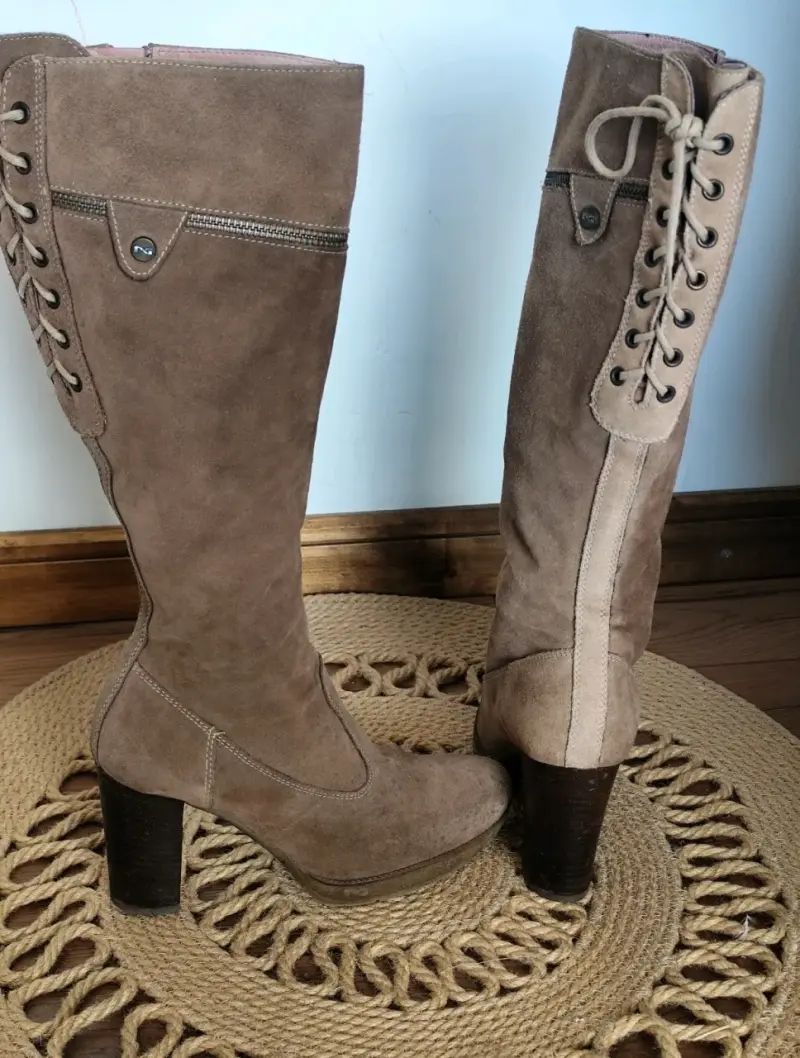 Botas altas de gamuza - 1