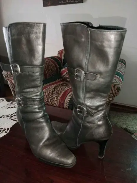 Botines de cuero café mujer - 5
