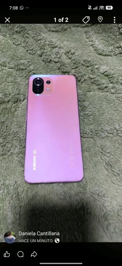 Celular Xiaomi 5G rosado - miniatura 1