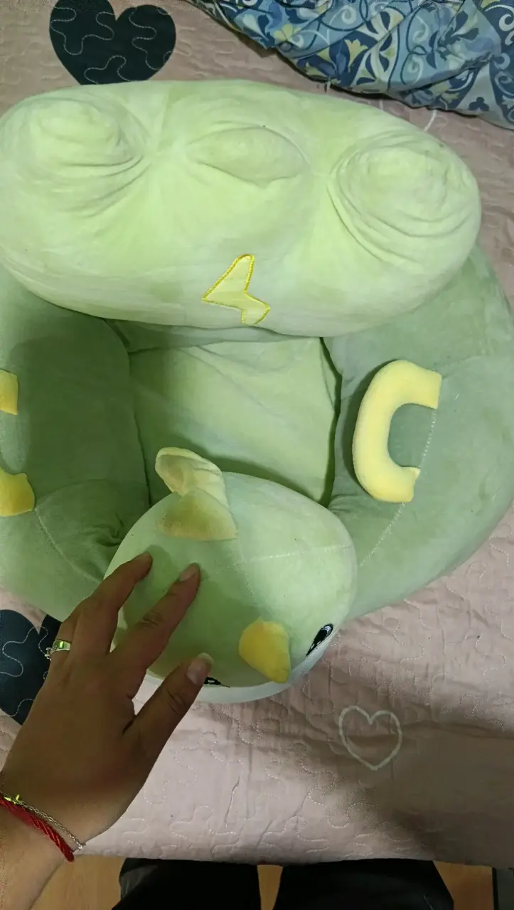 Silla apoyo de peluche verde - 2