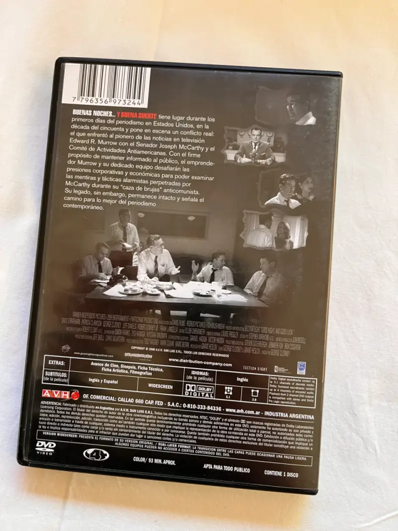 DVD Buenas Noches y Buena Suerte - 2