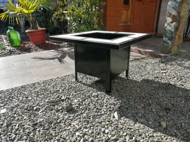 Brasero cuadrado para exteriores - 2