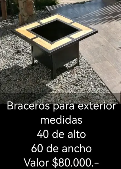 Brasero cuadrado para exteriores - miniatura 6