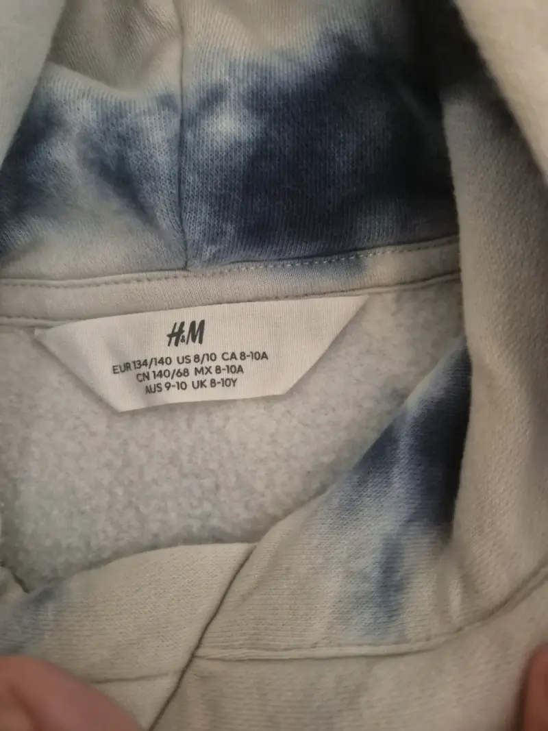 Polerón con capucha tie dye azul - 2