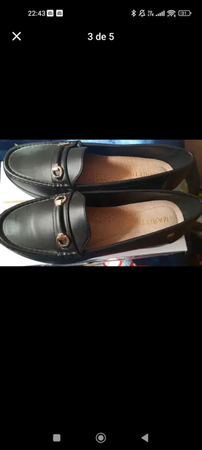 Mocasines negros de cuero - miniatura 1