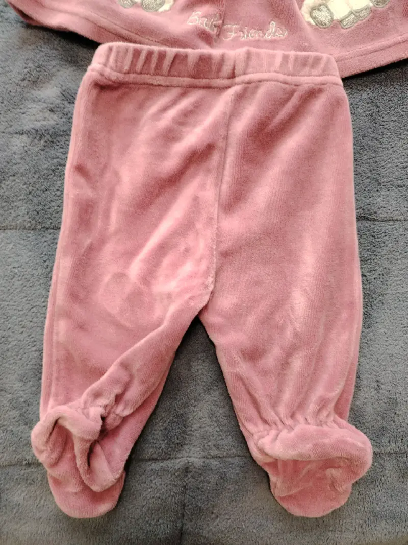 Conjunto bebé rosado con vestido - 4