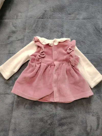 Conjunto bebé rosado con vestido - miniatura 6
