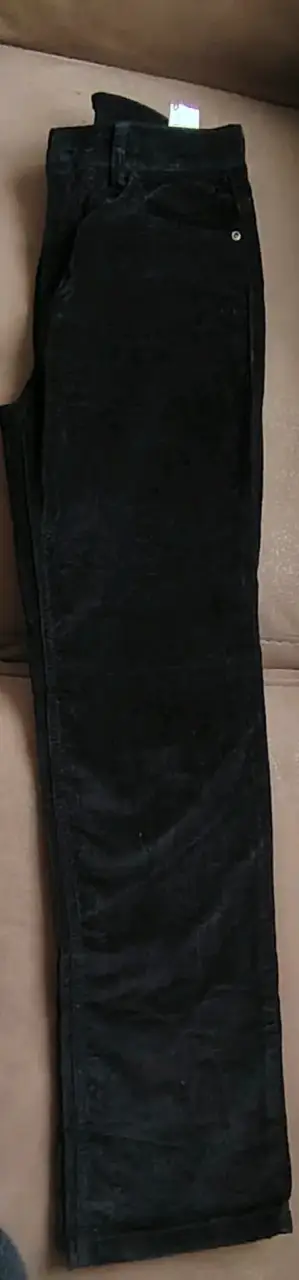 Pantalones negros algodón recto - miniatura 1