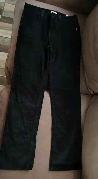 Pantalones negros algodón recto - miniatura 2