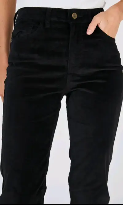 Pantalones negros algodón recto - miniatura 3