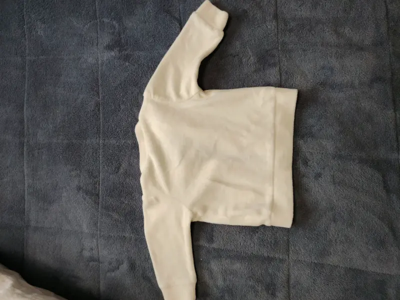Chaqueta bebé blanca con bordado - 3