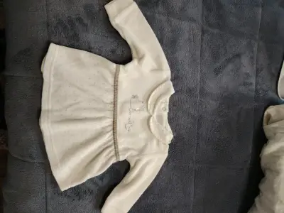 Vestido de bebé blanco - miniatura 1