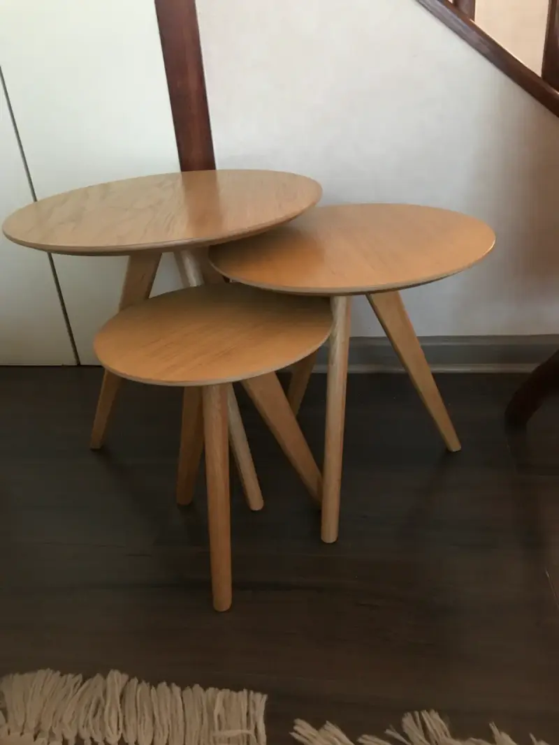 Set de mesas nido madera - 1