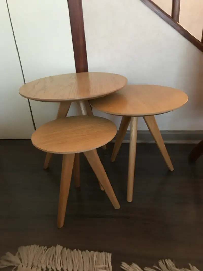 Set de mesas nido madera - 2