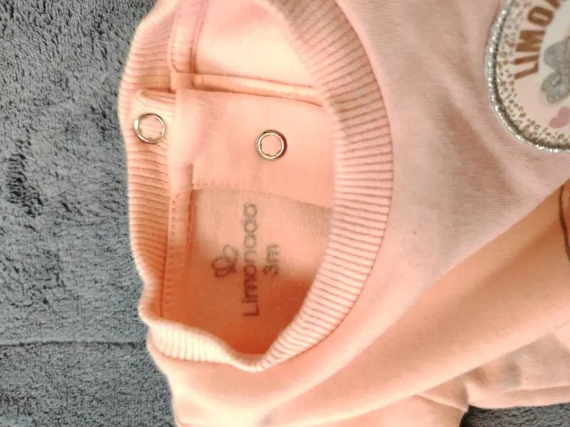 Body de bebé rosado con oso - 3