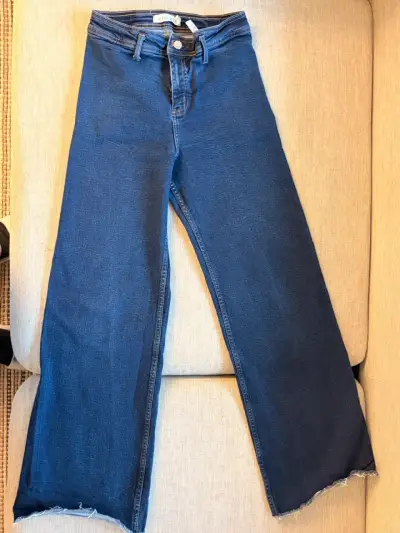Jeans rectos azul oscuro - miniatura 1