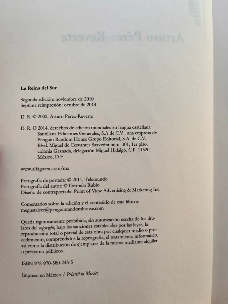 Libro La Reina del Sur - 4
