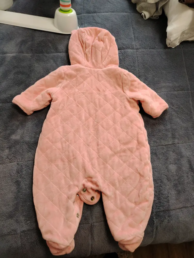 Pijama enterito para bebé rosado - 4