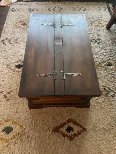 Mesa de centro de madera rústica - miniatura 6