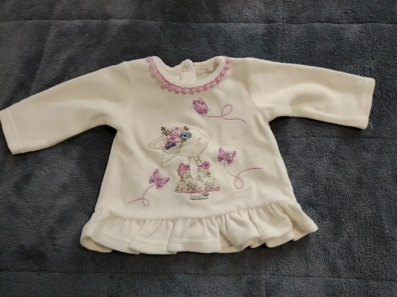 Conjunto de bebé blanco bordado - 4