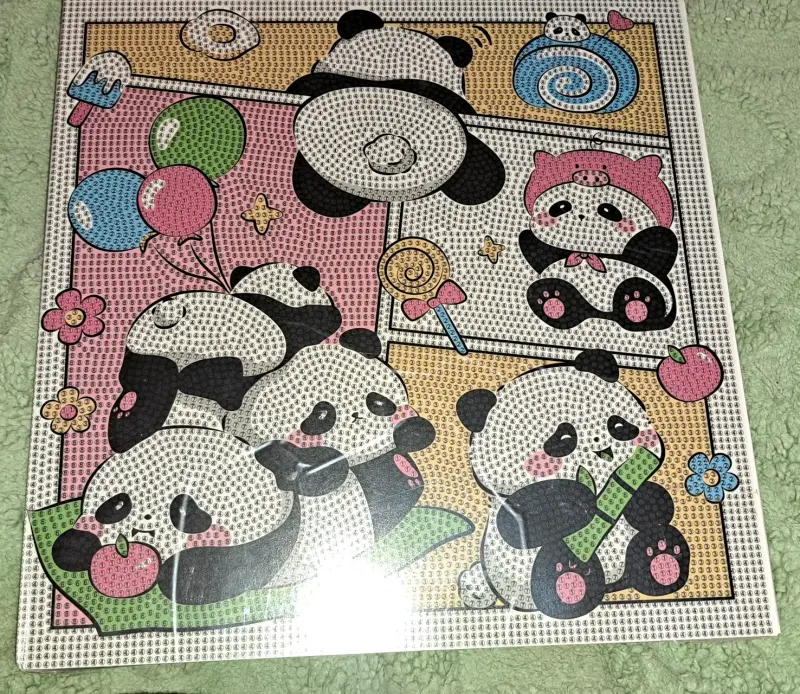 Cuadro diamond art de panda - 1