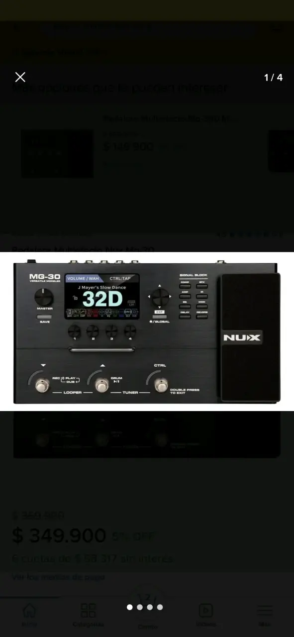 Pedalera multiefectos Nux MG-30 - 1