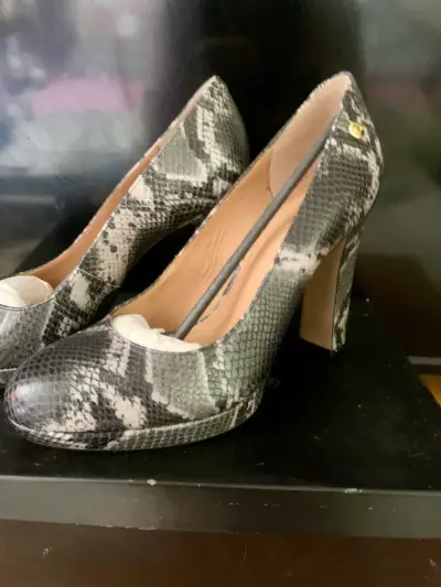 Zapatos Gacel de taco alto efecto piel - miniatura 1