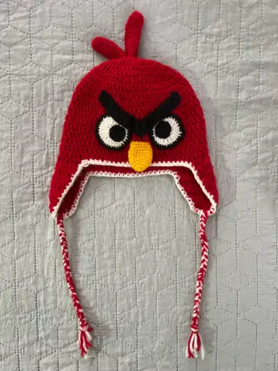 Gorro angry bird tejido a crochet - miniatura 1