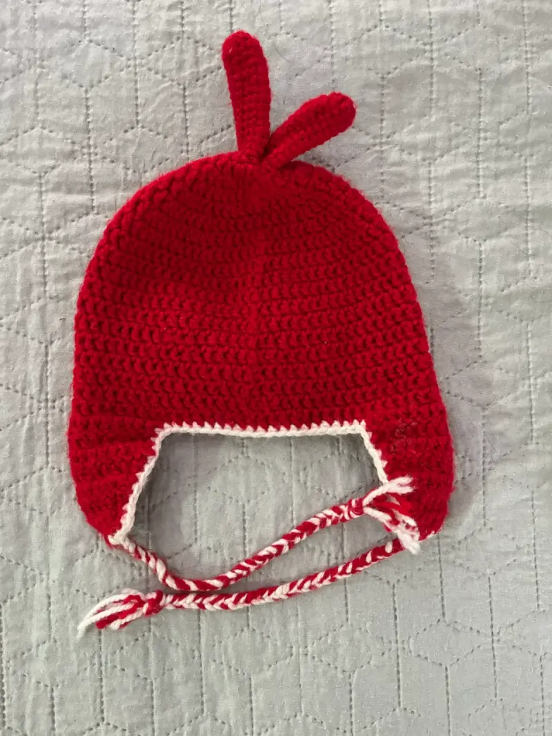 Gorro angry bird tejido a crochet - 2