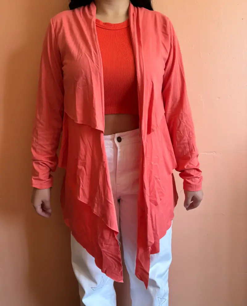 Cardigan coral para mujer