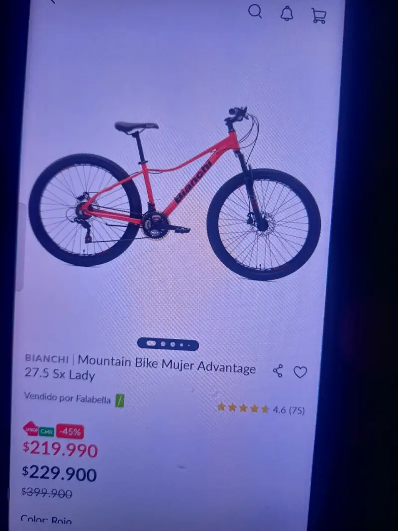 Bicicleta de montaña roja - 2