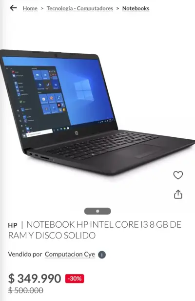 Notebook HP 23 pulgadas - miniatura 2