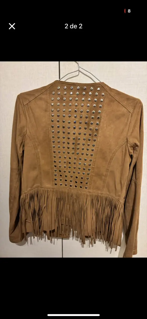 Chaqueta café con tachas - 2