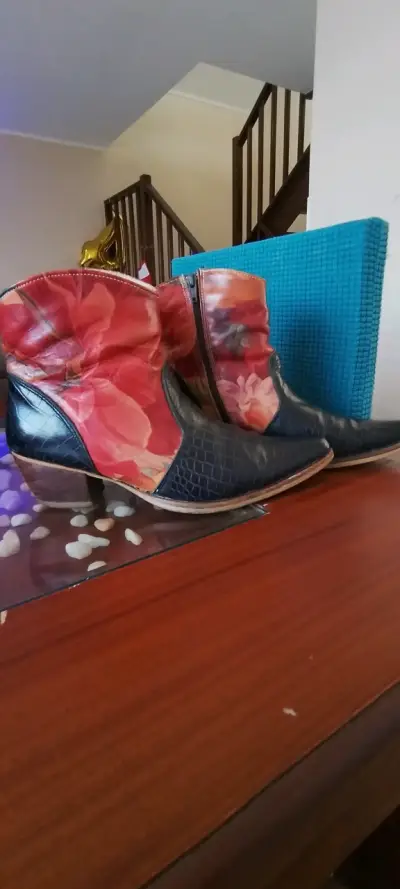 Botines florales multicolor - miniatura 1