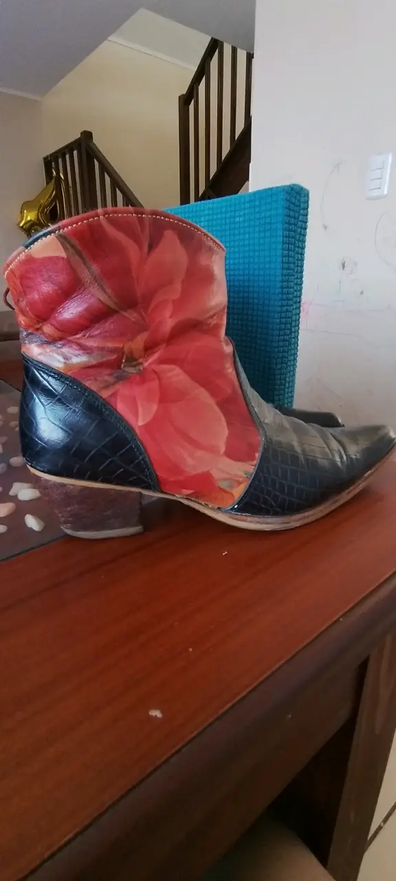 Botines florales multicolor - 2