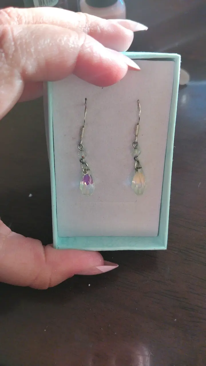 Aros con cristal colgante - 1