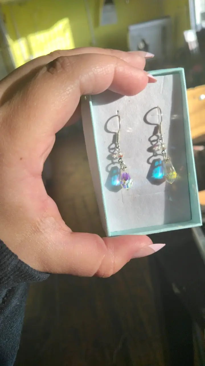Aros con cristal colgante - 2