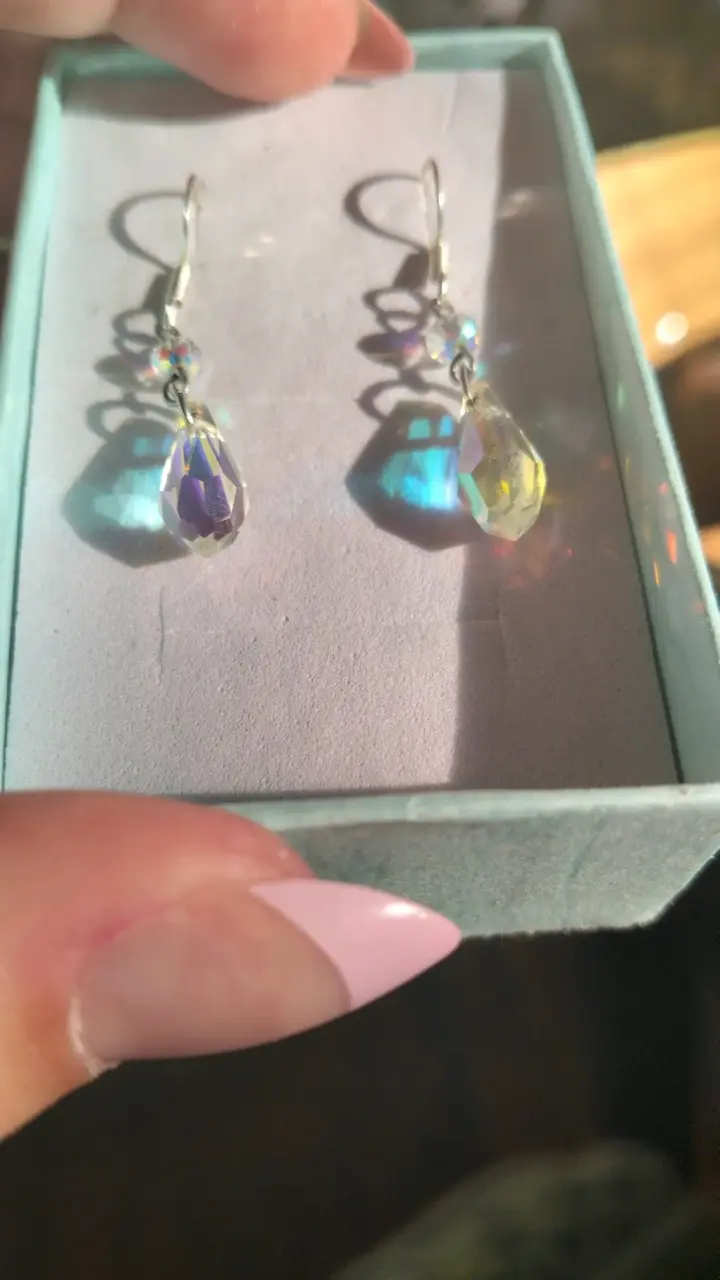 Aros con cristal colgante - 3
