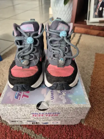 Zapatillas infantiles Skechers gris y rosa N 26 - miniatura 1