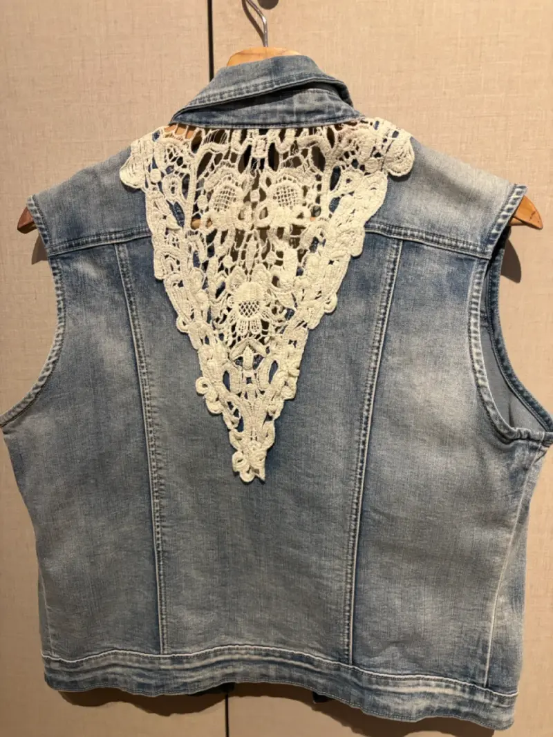 Chaqueta de  mezclilla sin mangas - 2