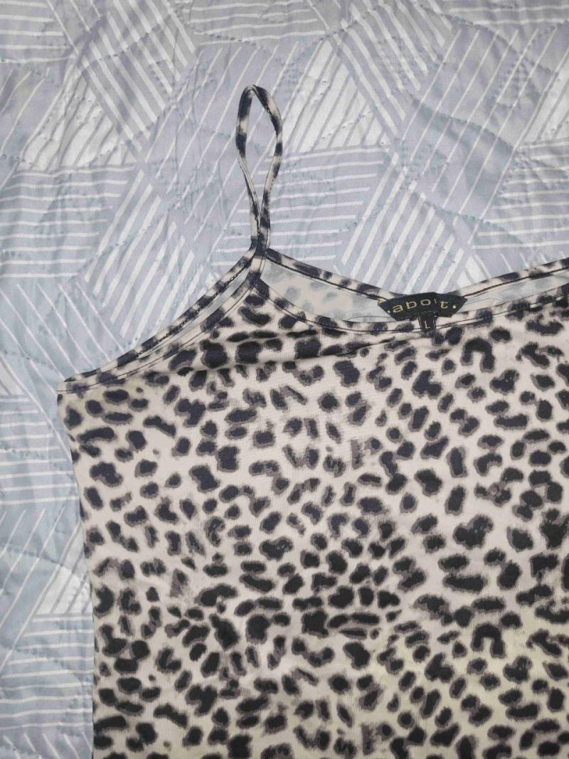 Top de tirantes con estampado animal print - 1