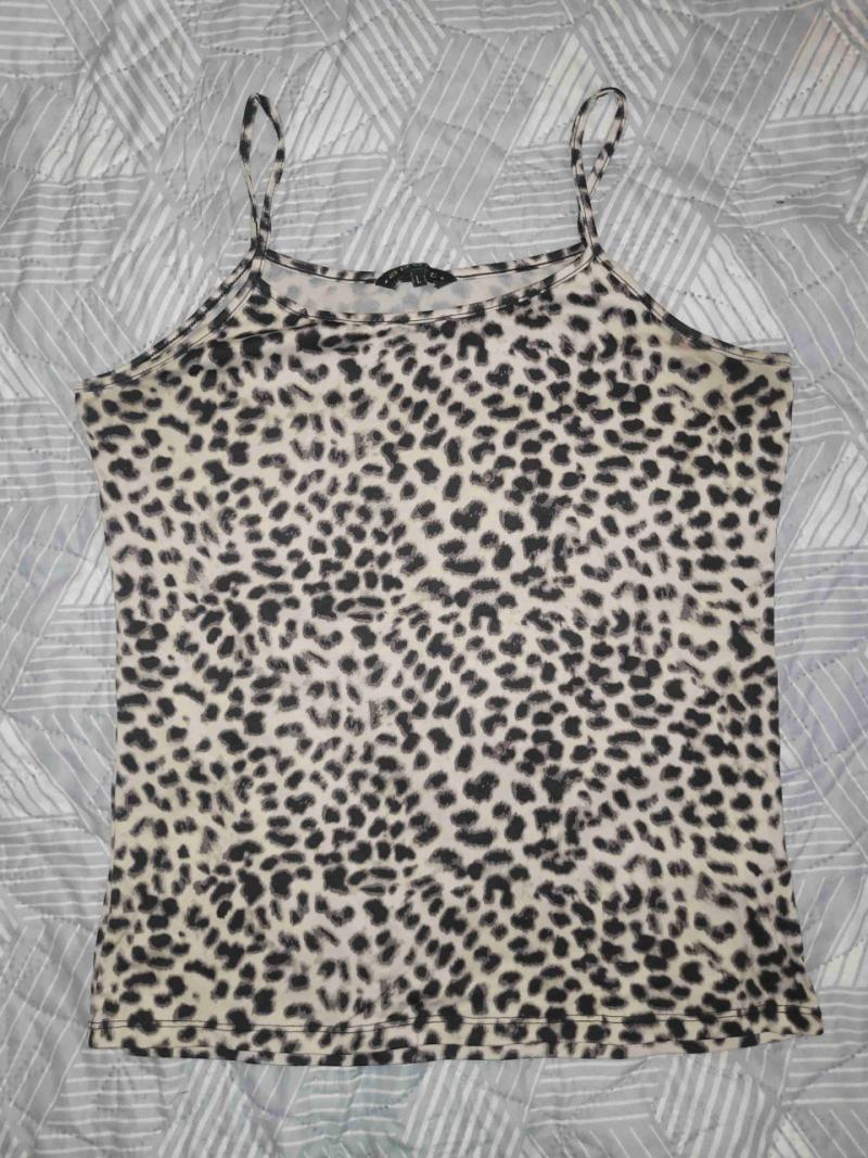 Top de tirantes con estampado animal print - 2