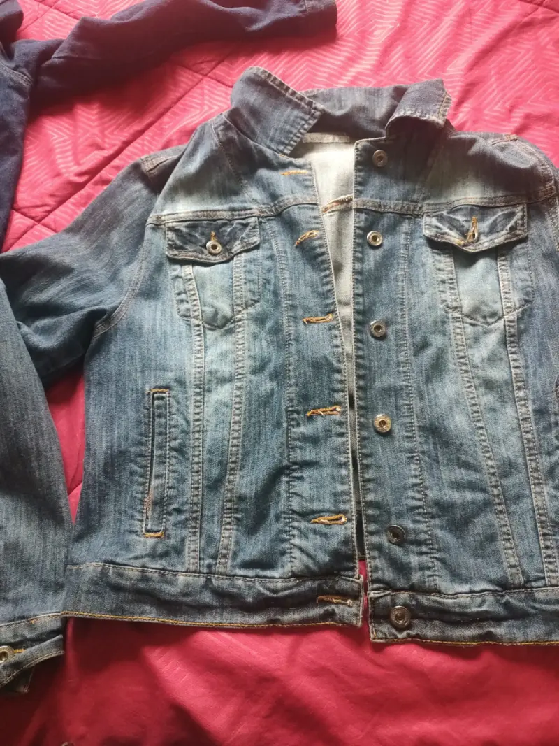 Chaqueta de jean azul mujer