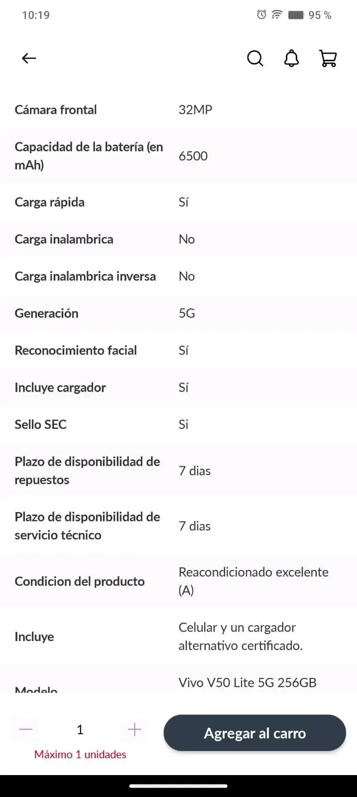 Smartphone Vivo 50 lite 5g - 3