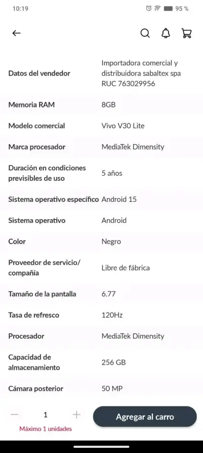 Smartphone Vivo 50 lite 5g - miniatura 4
