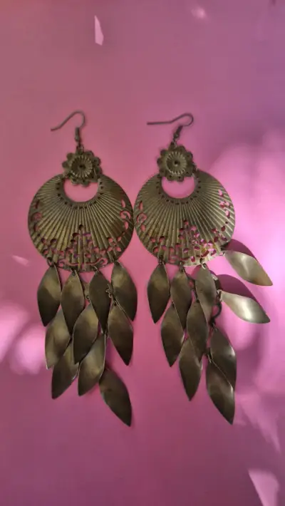 Aros de estilo bohemio en bronce - miniatura 1