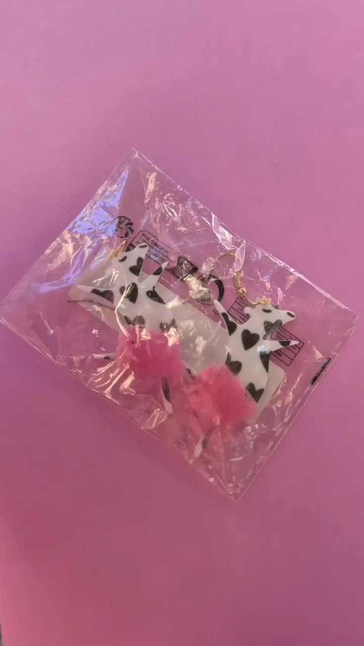 Aros colgantes de vaca divertidos