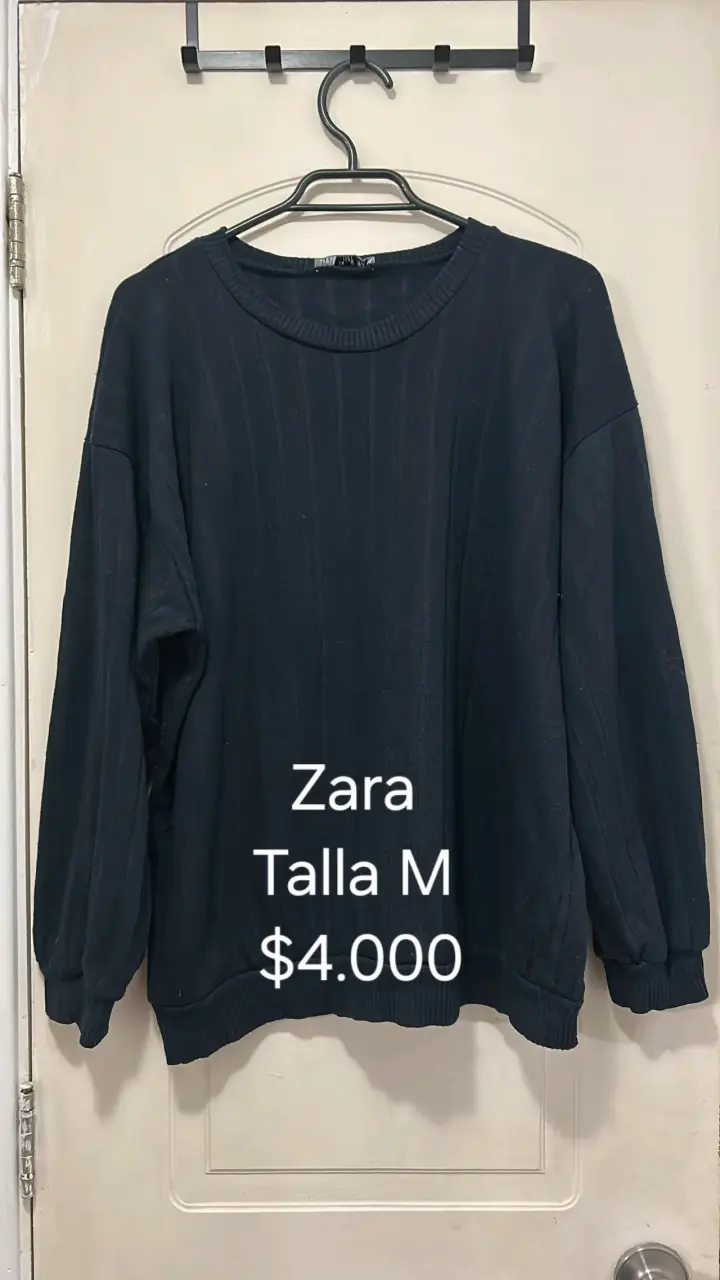Sweater rayado Zara blanco y negro - 6