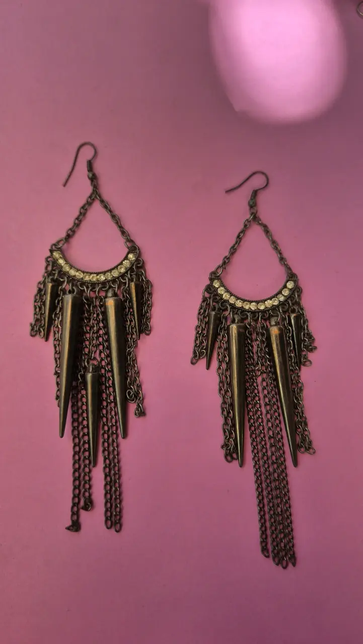 Aros plateado oscuro