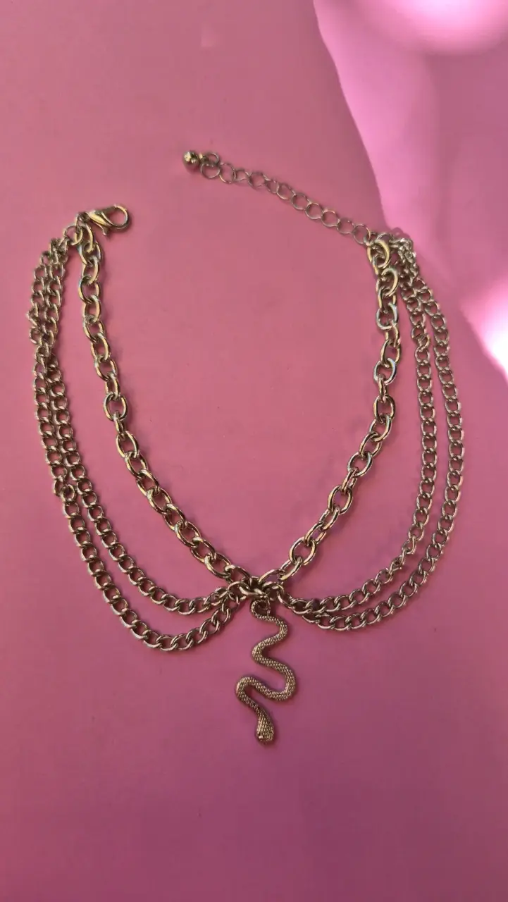 Tobillera serpiente triple